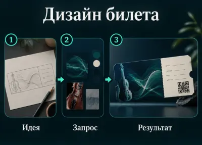 Создать дизайн билета на мероприятие с ИИ