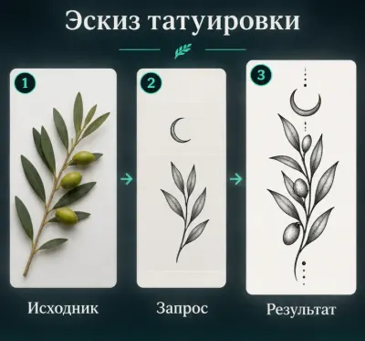 Создать эскиз татуировки с ИИ