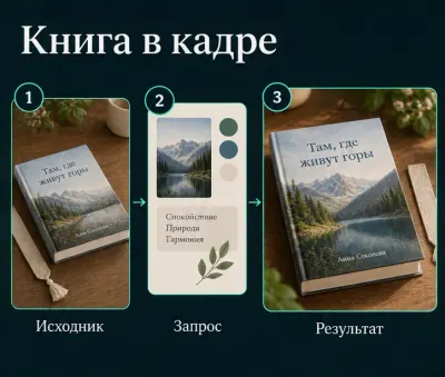 Фото книги для продажи с нейросетью