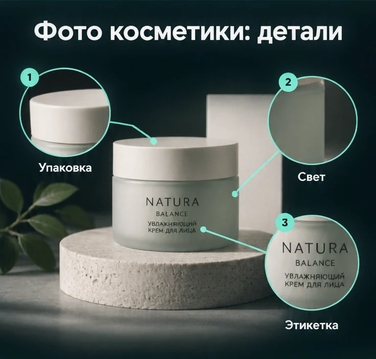 Фото косметики: Упаковка, Свет, Этикетка — визуальные ориентиры проверки