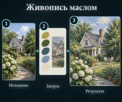 Превратить фото в картину маслом с ИИ