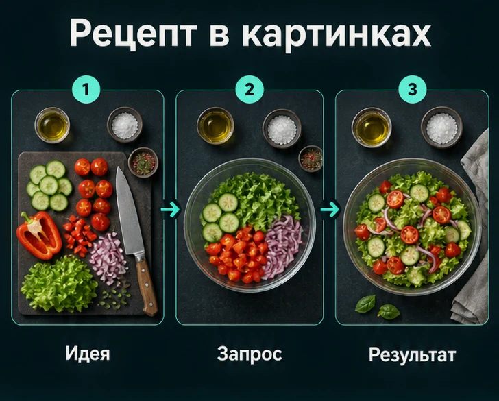 Создать инфографику рецепта с помощью ИИ: Определить задачу → Настроить запрос → Проверить результат