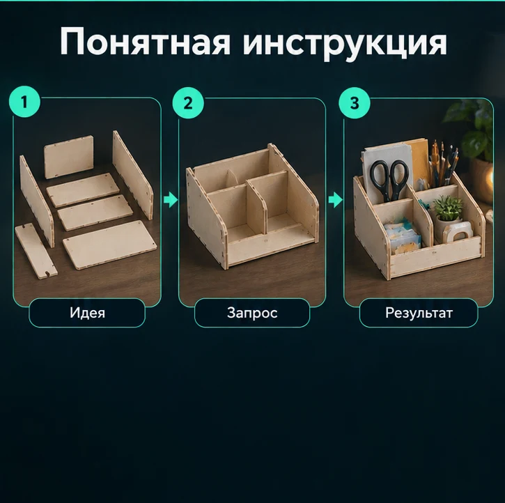 Создать инструкцию к товару в картинках с ИИ: Определить задачу → Настроить запрос → Проверить результат