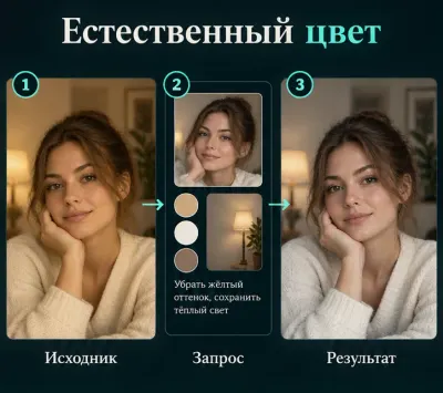 Исправить цветовой оттенок фотографии с ИИ