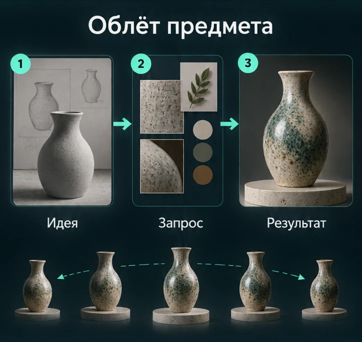 Создать видео с облётом объекта с ИИ: Определить задачу → Настроить запрос → Проверить результат