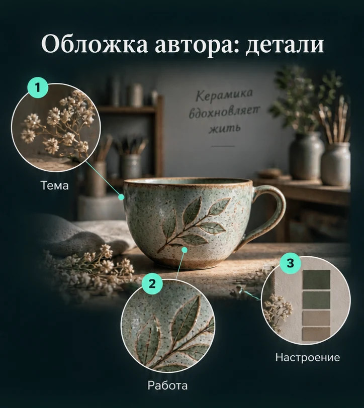 Обложка автора: Тема, Работа, Настроение — визуальные ориентиры проверки
