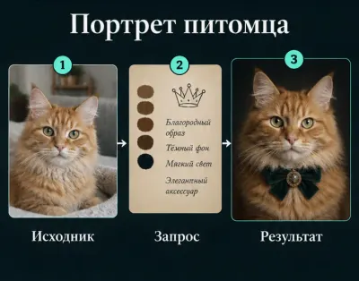 Портрет питомца с помощью нейросети