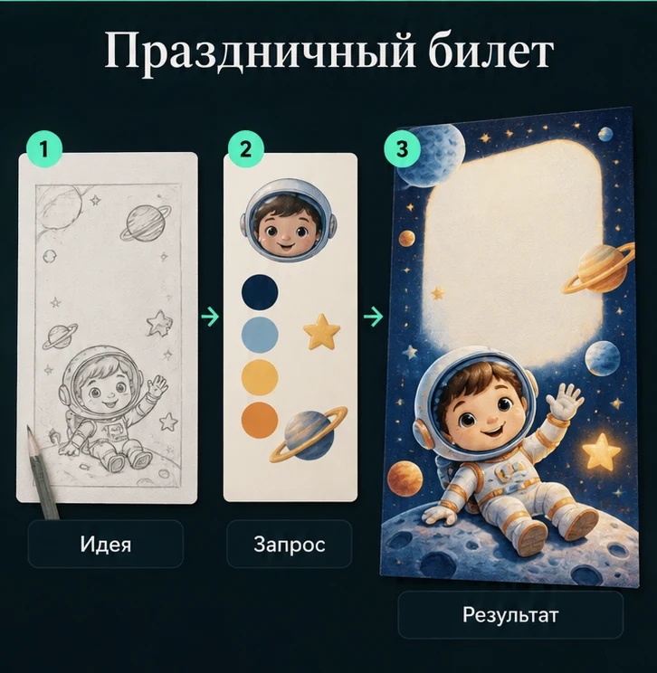 Создать приглашение на день рождения с ИИ: Определить задачу → Настроить запрос → Проверить результат