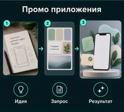 Создать промоиллюстрацию приложения с ИИ