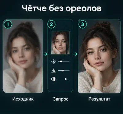Сделать размытое фото чётче с ИИ
