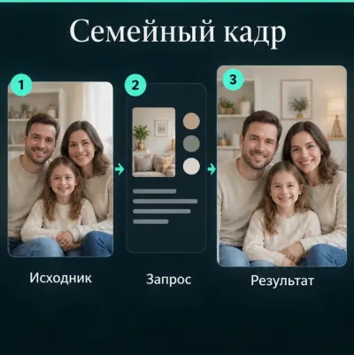 Семейная нейрофотосессия по фотографии