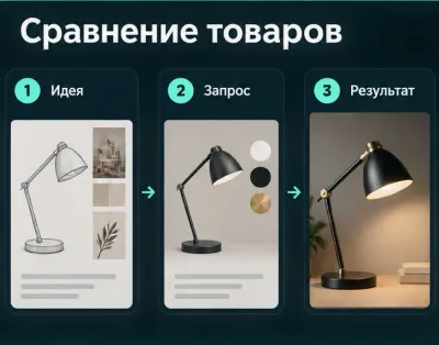 Инфографика сравнения товаров с ИИ
