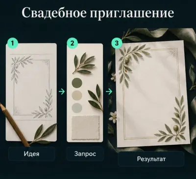 Создать свадебное приглашение с ИИ