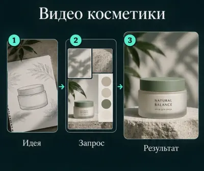 Создать видео косметики с помощью ИИ