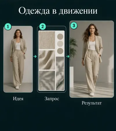 Создать видео модели в одежде с ИИ