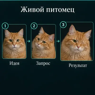 Оживить фото питомца с помощью ИИ