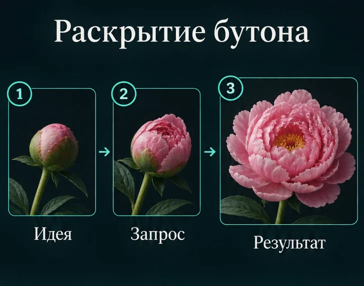 Создать видео распускающегося цветка с ИИ: Определить задачу → Настроить запрос → Проверить результат