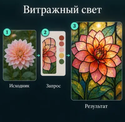 Витражная стилизация фотографии с ИИ