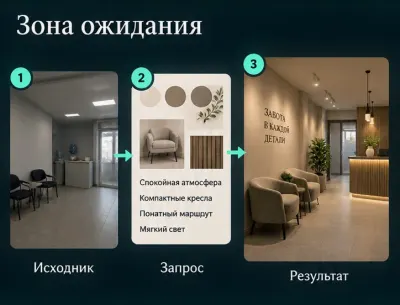 Дизайн зоны ожидания с помощью ИИ