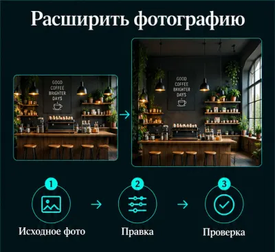Расширить фотографию с помощью ИИ