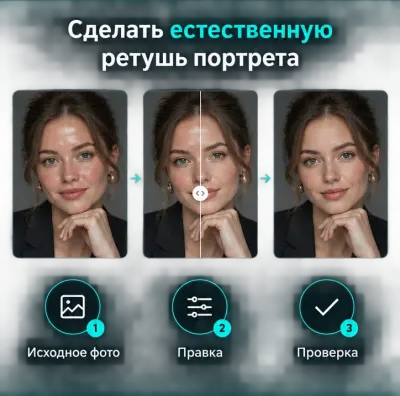 Сделать естественную ретушь портрета