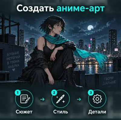 Создать аниме-арт с ИИ