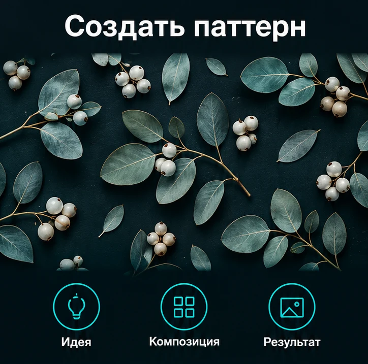 Создать паттерн с помощью ИИ: Идея → Композиция → Результат