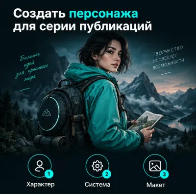 Создать персонажа для серии публикаций