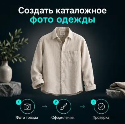 Создать каталожное фото одежды
