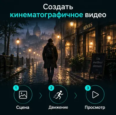Создать кинематографичное видео с ИИ