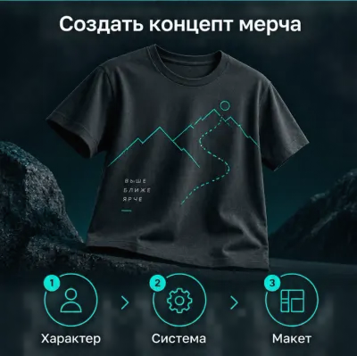 Создать концепт мерча с ИИ