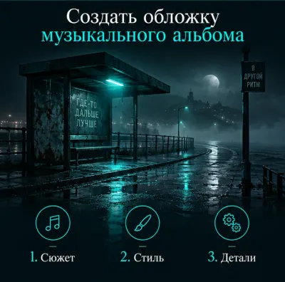 Создать обложку музыкального альбома