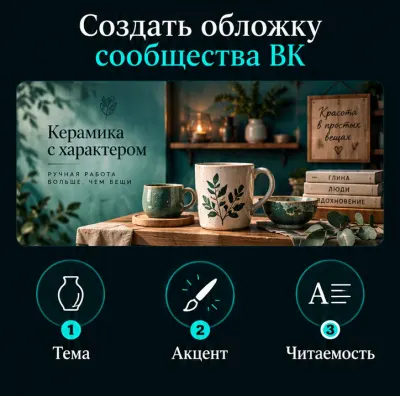 Создать обложку сообщества ВК