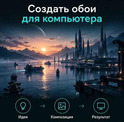 Создать обои для компьютера с ИИ