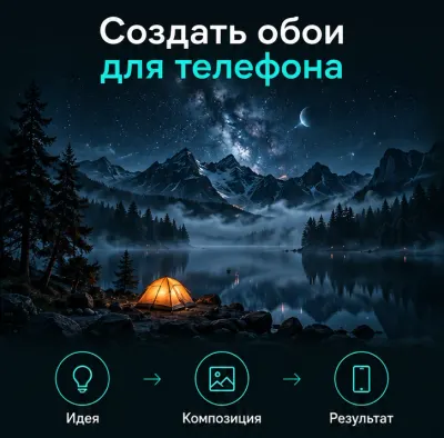 Создать обои для телефона с ИИ