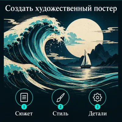 Создать художественный постер с ИИ