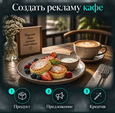 Создать рекламу кафе с ИИ