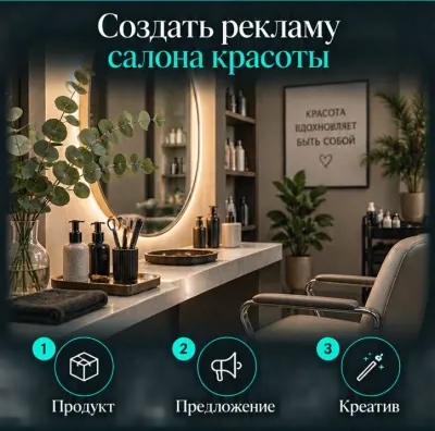 Создать рекламу салона красоты