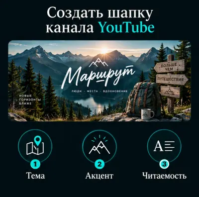 Создать шапку канала YouTube