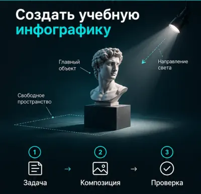 Создать учебную инфографику с ИИ