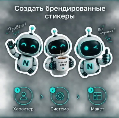 Создать брендированные стикеры с ИИ