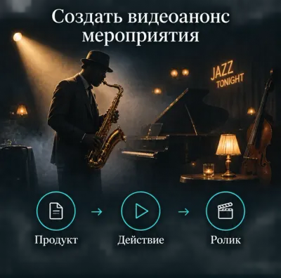 Создать видеоанонс мероприятия с ИИ