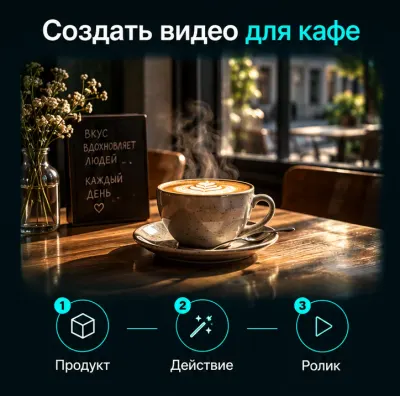 Создать видео для кафе с ИИ