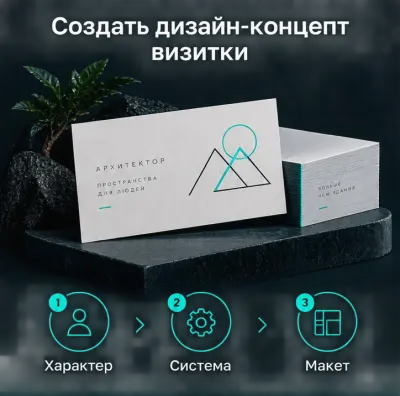 Создать дизайн-концепт визитки