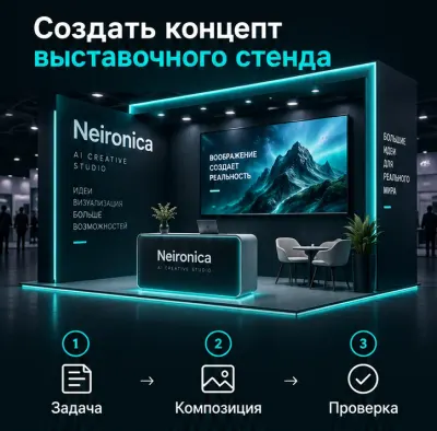 Создать концепт выставочного стенда