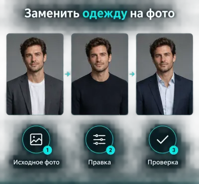 Заменить одежду на фото с ИИ
