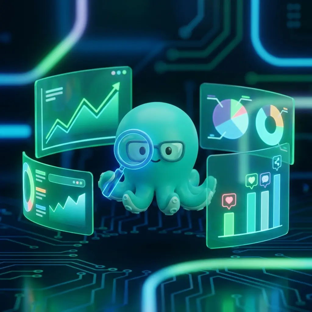 AI аналитика SMM — дашборд с метриками и графиками для соцсетей