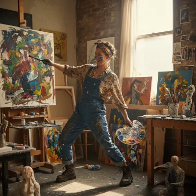 AI портрет художника творческий