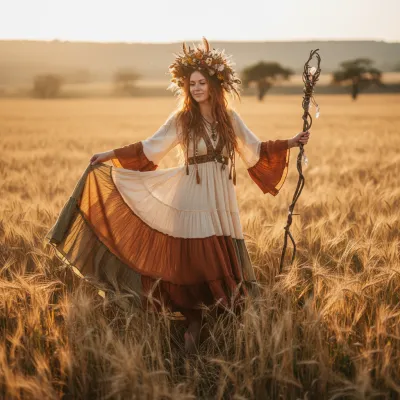 Генерация фотосессии нейросетью — бохо стиль