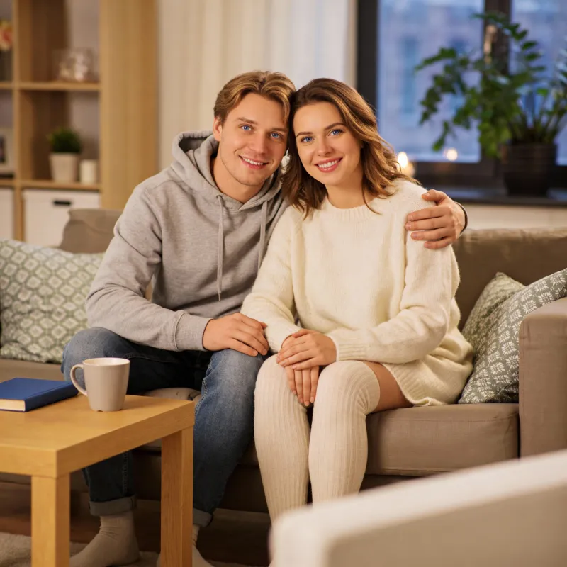 Нейрофотосессия семейная: исходное бытовое фото до AI генерации